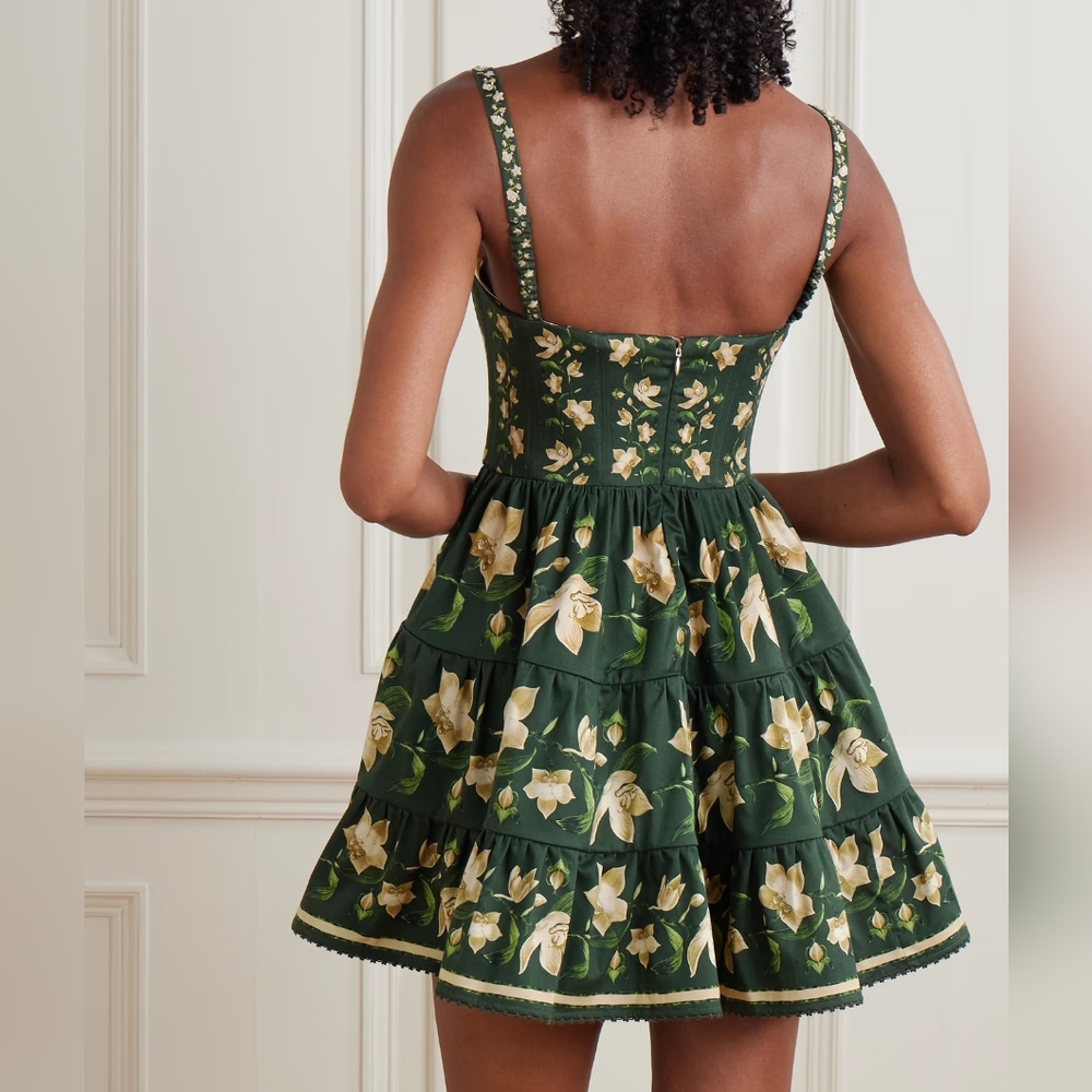 AGUA BY AGUA BENDITA Granadilla tiered floral-print mini dress - Picture 2 of 12